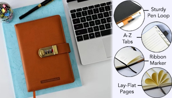 LogGuard Book with Combo Lock: Your Password Protector