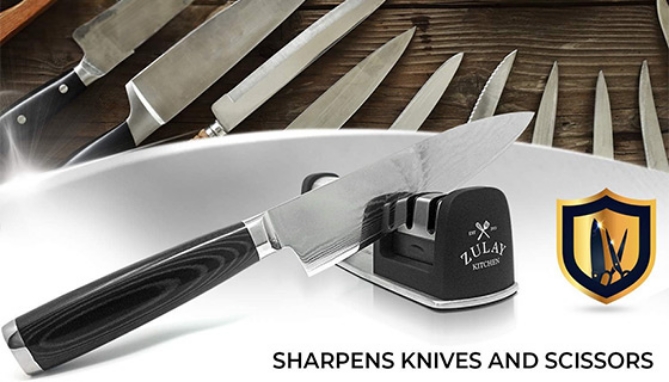 Click to view picture 6 of Stay Sharp Knife and Scissor Sharpener w/ BONUS FREE Cut-Resistant Glove