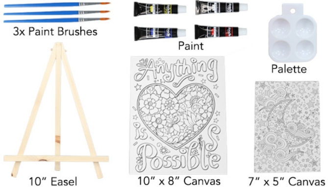 Click to view picture 4 of 11-Piece Deluxe Easel and Painting Set