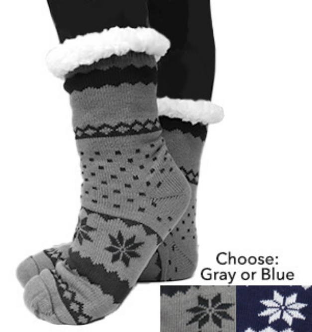 Picture 1 of Sherpa Lined Slipper Socks - So Soft and Warm