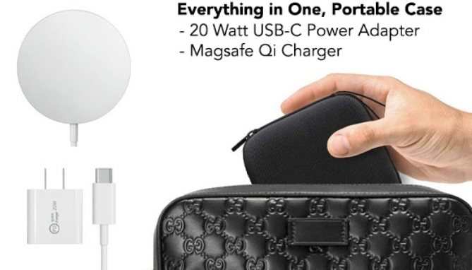 Picture 2 of Fast Charging MagSafe Wireless Qi Charger w/ Free Adapter & Carrying Case