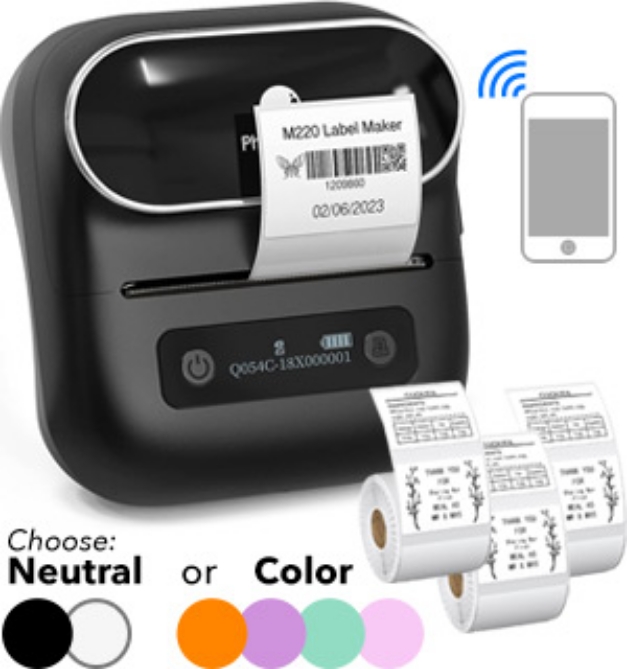 Picture 1 of Deluxe Portable Thermal Label Printer Kit (Refurbished)