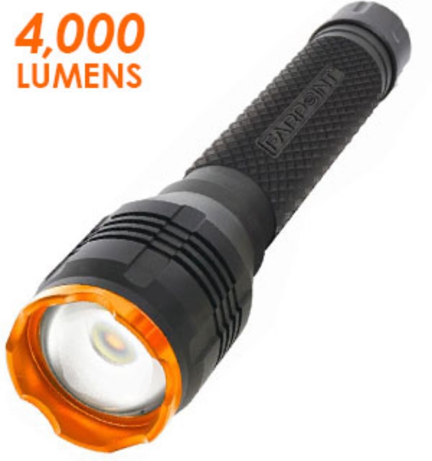 Picture 1 of PulseBeam 4000 Lumen Tactical Flashlight - w/ 9 FREE Batteries - Forest Filling Brightness!