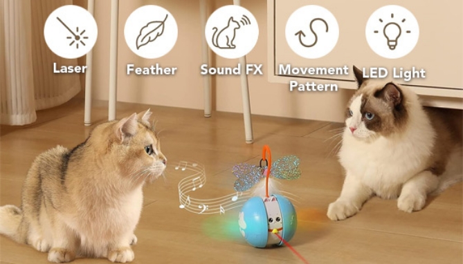 Picture 2 of Crazy Laser Interactive Cat Ball