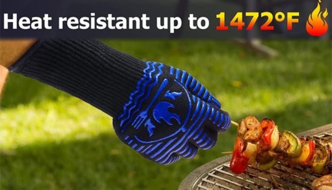 Picture 2 of Grill Gloves - Heat Protection Up To 1472 Degrees!