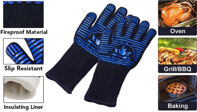 Picture 4 of Grill Gloves - Heat Protection Up To 1472 Degrees!