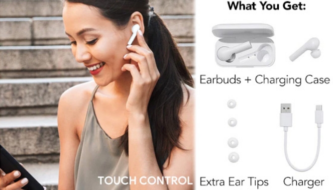 Picture 4 of True Wireless T21 Earbuds 40-Hour Total Playtime