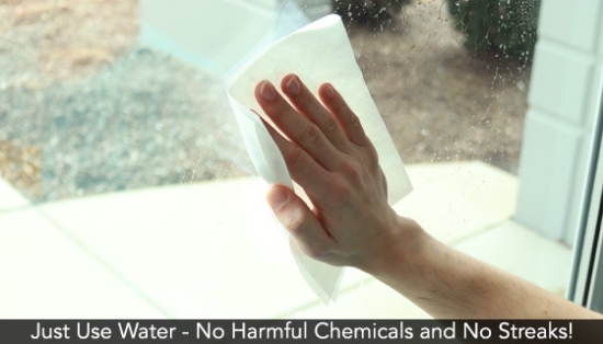 Streak-Free Cleaning Cloth - Environmentally-Friendly Cleaning Without Chemicals