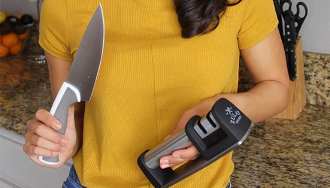 Click to view picture 5 of Stay Sharp Knife and Scissor Sharpener w/ BONUS FREE Cut-Resistant Glove