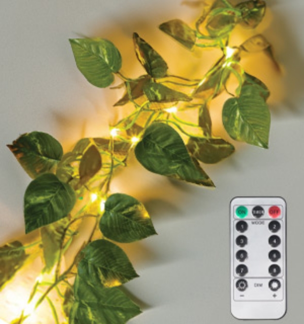 Picture 1 of 16.5ft Decorative LED Vine Hanging Lights: USB or Battery Powered