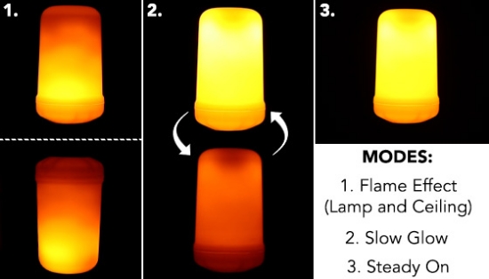 Dancing LED Flame Light Bulbs 2-Pack