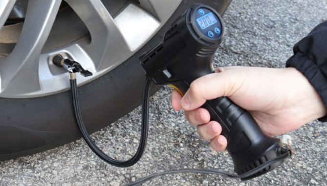 Picture 2 of Handheld 12V Tire Inflator with Auto-Shutoff and LED Light