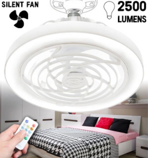 Picture 1 of Cool n' Bright Circular Socket Fan w/ 2500 Lumen Light and Remote