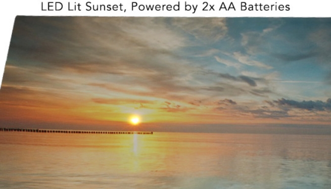 Picture 3 of Pier Sunset Seascape Photo LED Lighted Wall Art on Canvas