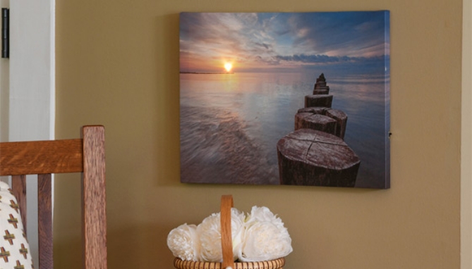 Picture 5 of Pier Sunset Seascape Photo LED Lighted Wall Art on Canvas
