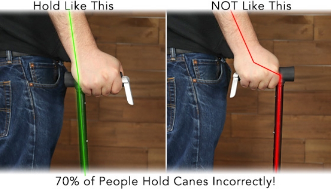 Picture 5 of Self-Standing Safety Cane with Car Handle