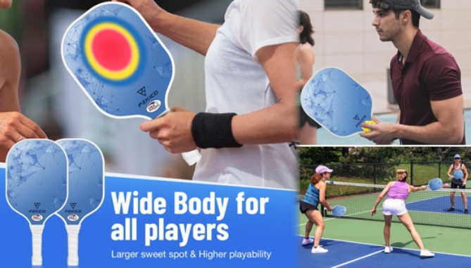 Click to view picture 5 of Fiberglass Pickleball Paddle And Ball Set