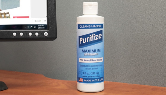 Picture 3 of Purifize 8 oz Sanitizer Fresh Lemon Scent - Made in the USA