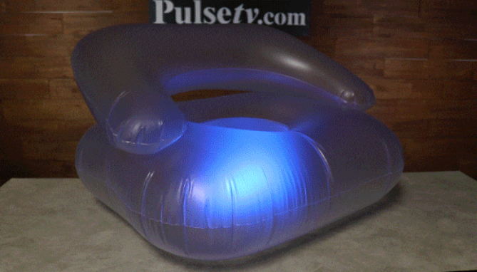 Picture 3 of LED Inflatable Lounge Chair with Remote (Dented Packaging)