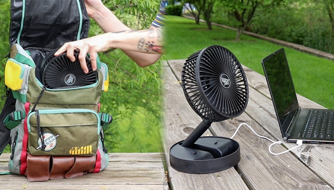 Picture 5 of Rechargeable, Portable Foldable Fan: Use it Anywhere!