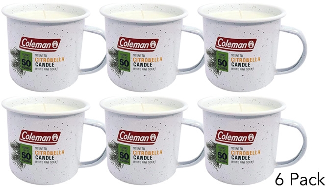 Picture 5 of Coleman® Nostalgic Tin Mug Citronella Repellent Candle 6-Pack