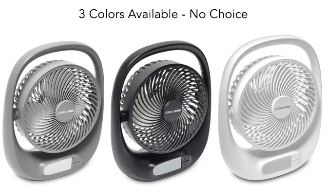 Picture 2 of Lightweight and Portable, Adjustable, Rechargeable Fan With LED Light