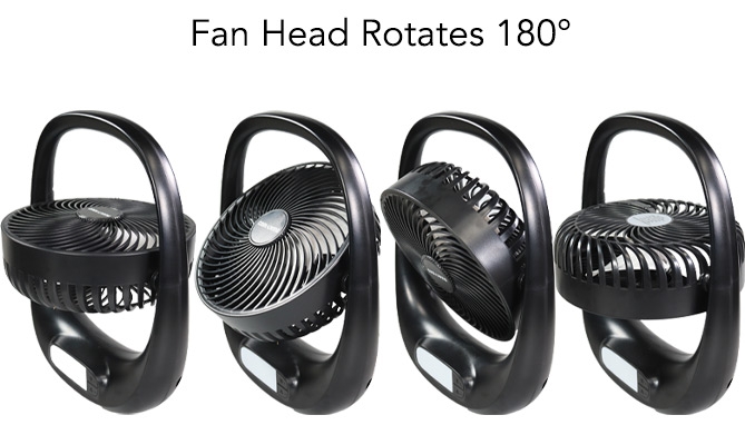 Picture 5 of Lightweight and Portable, Adjustable, Rechargeable Fan With LED Light