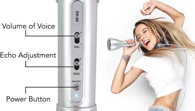 Picture 2 of Vocal Star Wireless Karaoke Microphone With Echo Effects