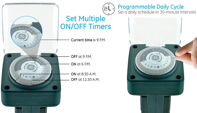 Picture 4 of GE 6 Outlet Outdoor Yard Stake Timer