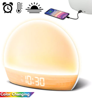 Sunrise Alarm Clock with Soft LED Lights by Brookstone