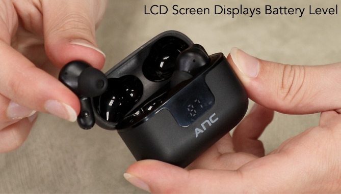 Picture 5 of ANC True Wireless Stereo Earbuds with Digital Battery Display Case