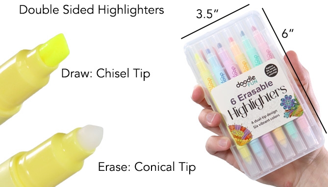 Picture 4 of Set of 6 Erasable Highlighters