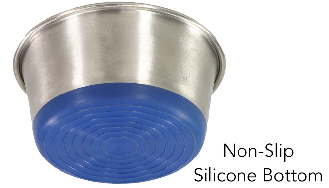 Picture 3 of 10 oz Stainless Steel Pet Bowl With Non-Slip Rubber Base